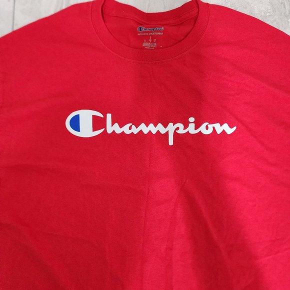 Champion Long Sleeve Shirt Men's Red Size Large & X-Large New - Picture 3 of 8